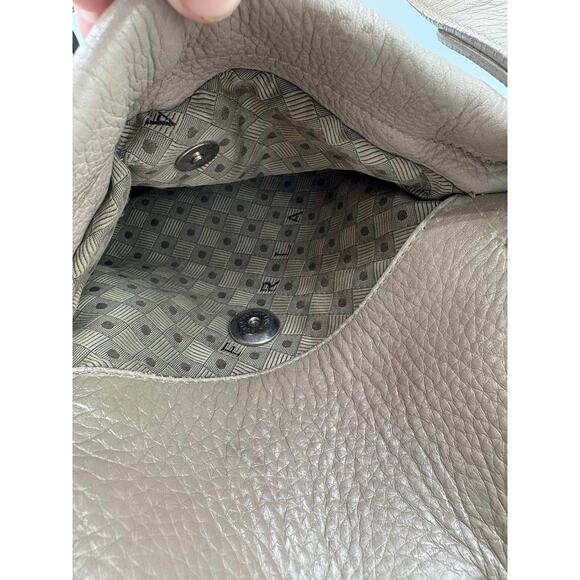 Furla Taupe Pebbled Leather Large Satchel Tote Bag – Classic Italian Designer - Picture 7 of 9